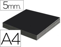 Cartón pluma Liderpapel doble cara A4 5mm. negro